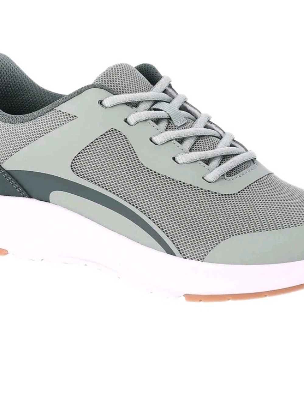 Athletic Works Women's Grey & Green Lightweight Athletic Sneakers